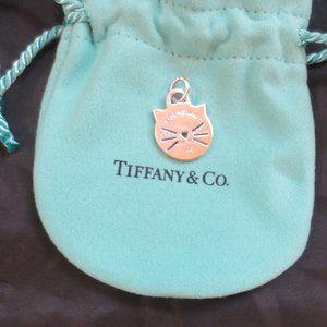 Tiffany & Co. Return To Tiffany Cat Small Round Tag Charm New